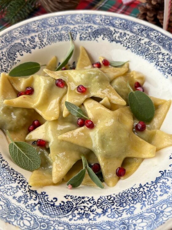 ravioli stellari con tofu vegamo